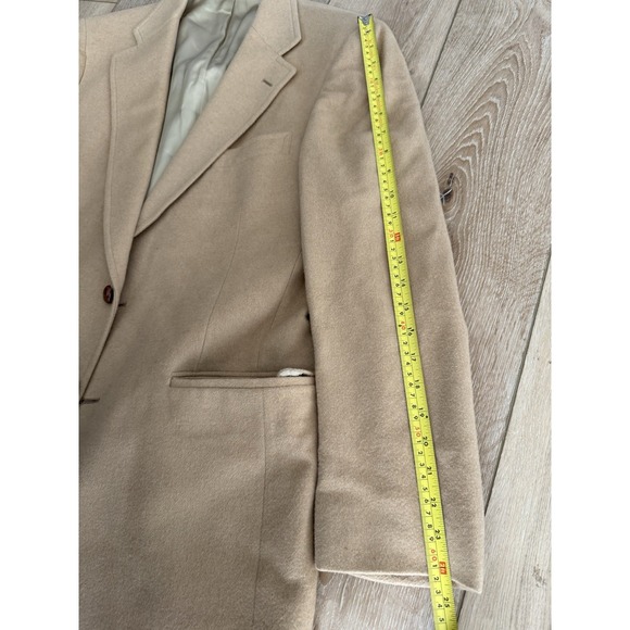 VTG Chaps Ralph Lauren Blazer Mens 42R Tan Beige Camel Hair Jacket Sport Coat - Picture 11 of 11